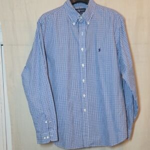 Ralph Lauren Blue Gingham Button-Down Shirt